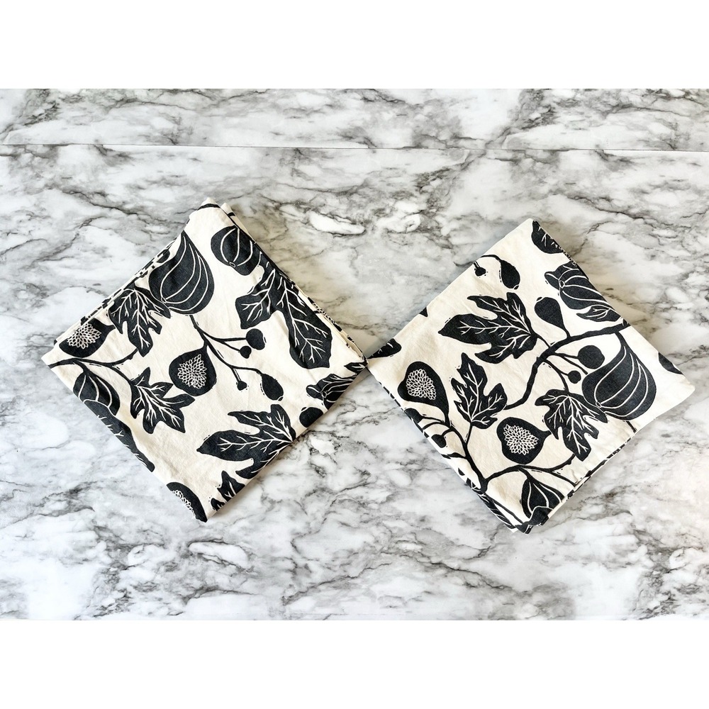IKEA Set Of 2 Pillowcases Alpklover Black Floral Cottage Core 19"X19"